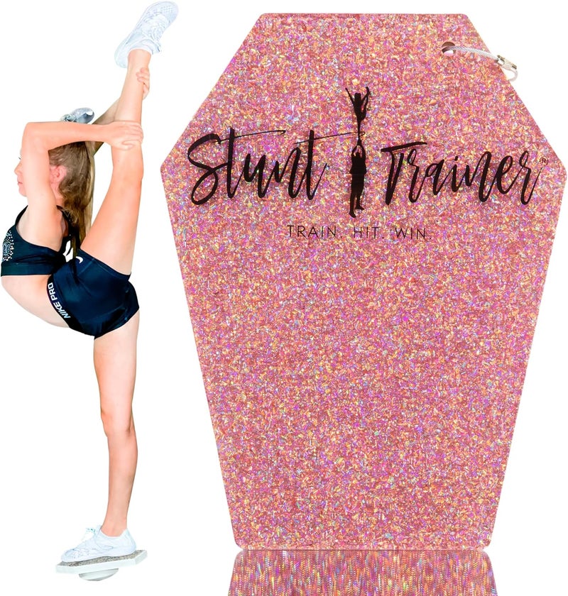 Stunt Trainer Pink – Cheerleading Flyer Balance Board for Stunt Practice | Improve Core Strength, Stability & Body Control | Compact Training Tool for Flyers of All Levels - Image 1